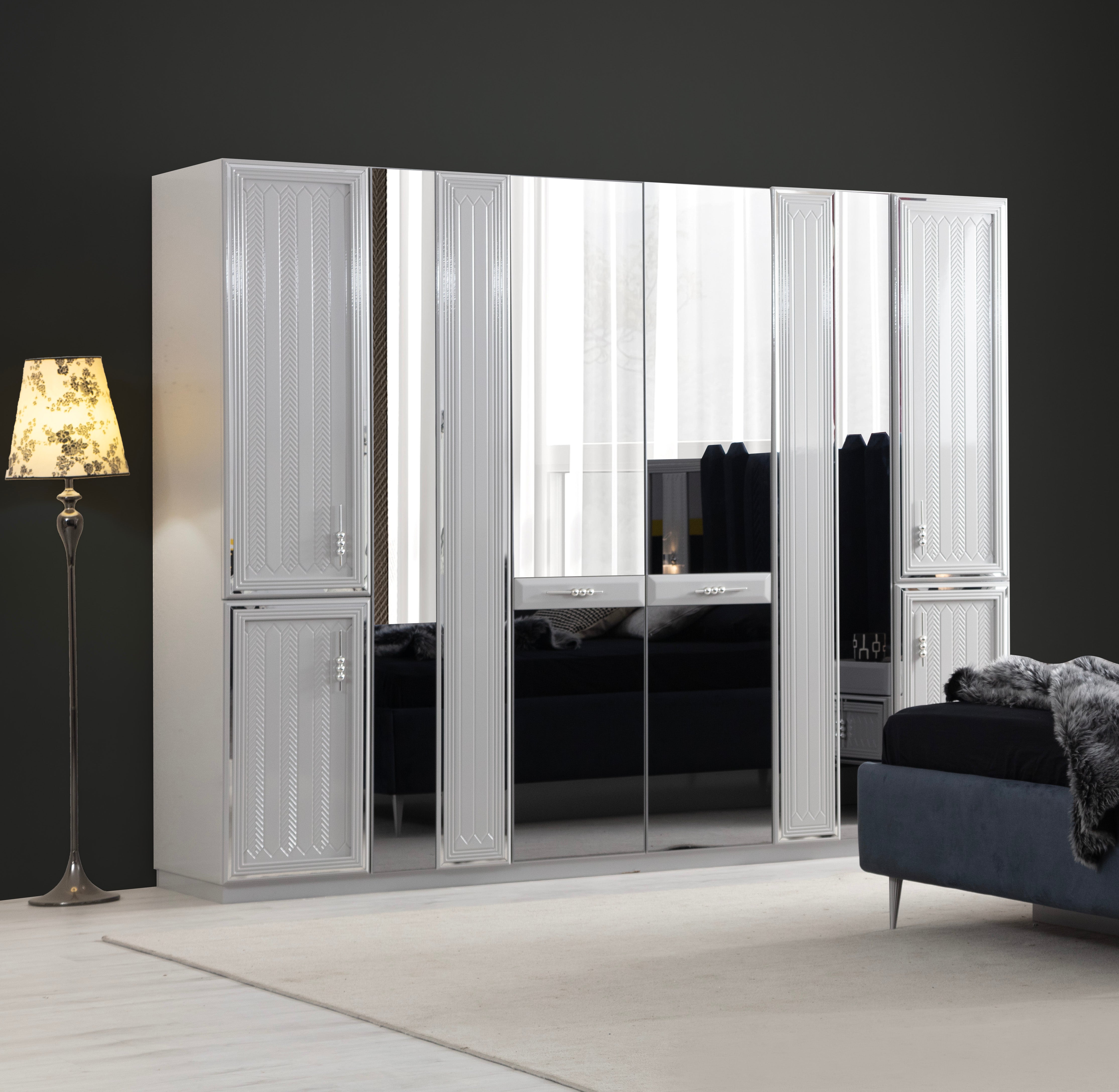 Lanazirhome Velar Sis Gri Yatak Odası Takımı