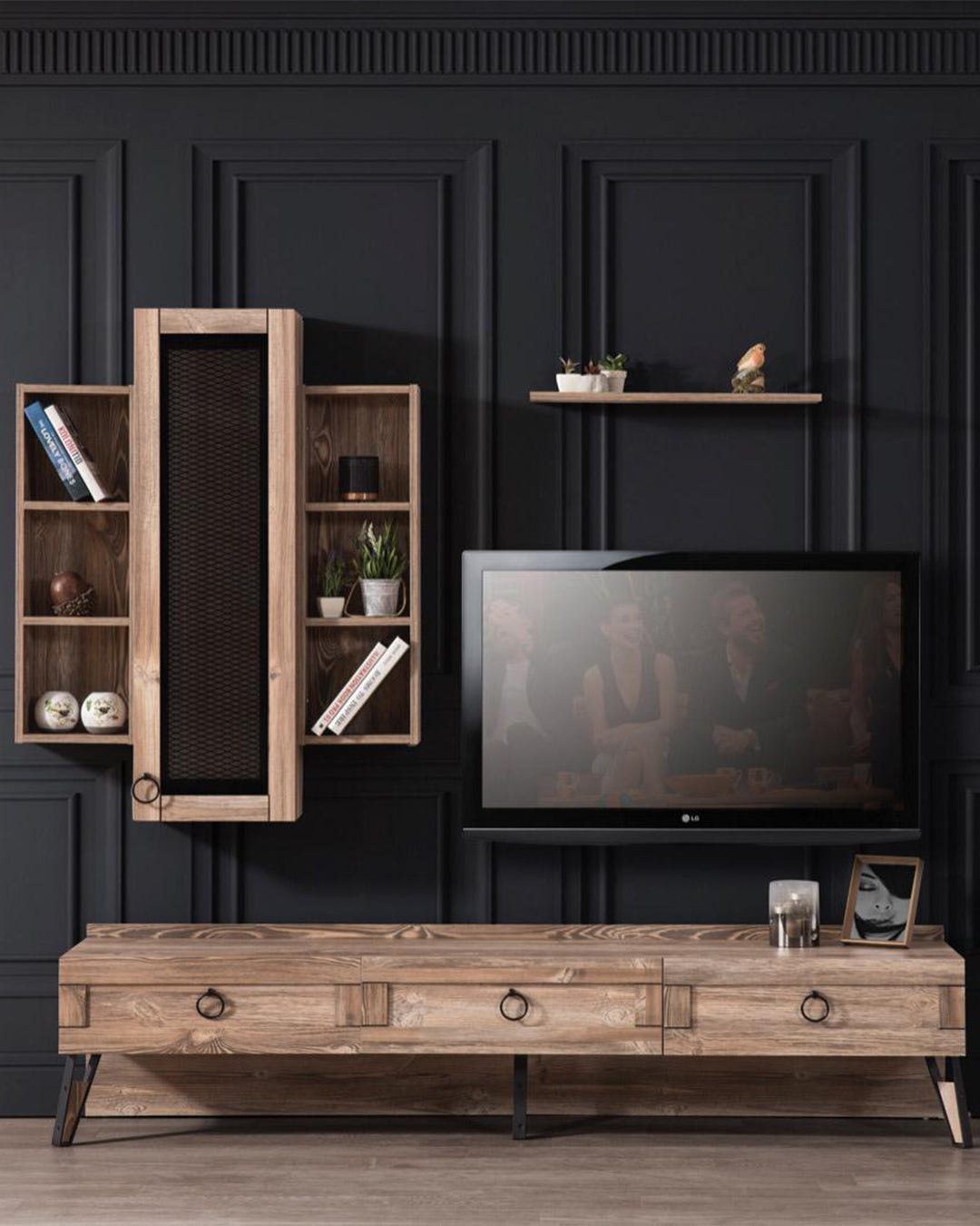 Lanazirhome Viera Ahşap TV Ünitesi