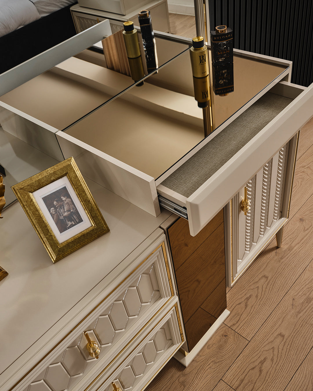 Lanazirhome Venera Gold Yatak Odası Takımı